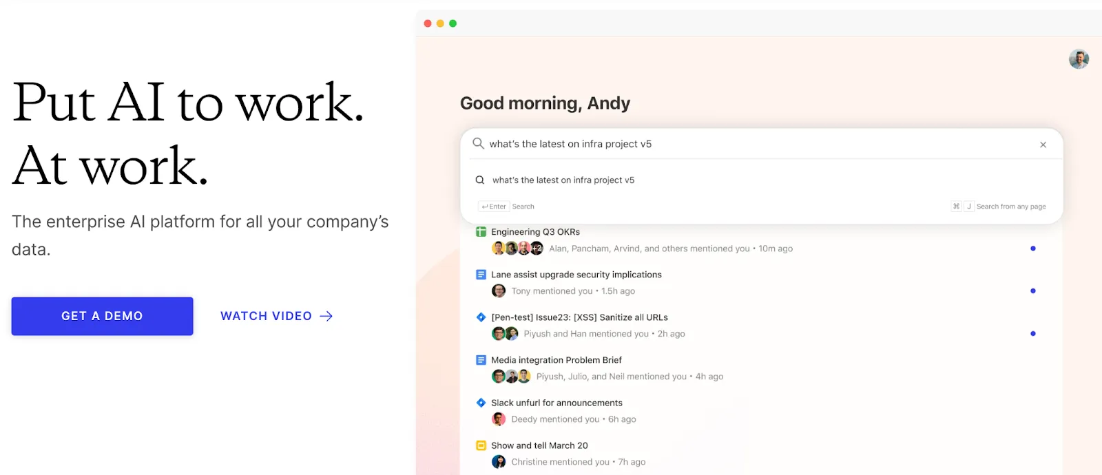 Glean's homepage