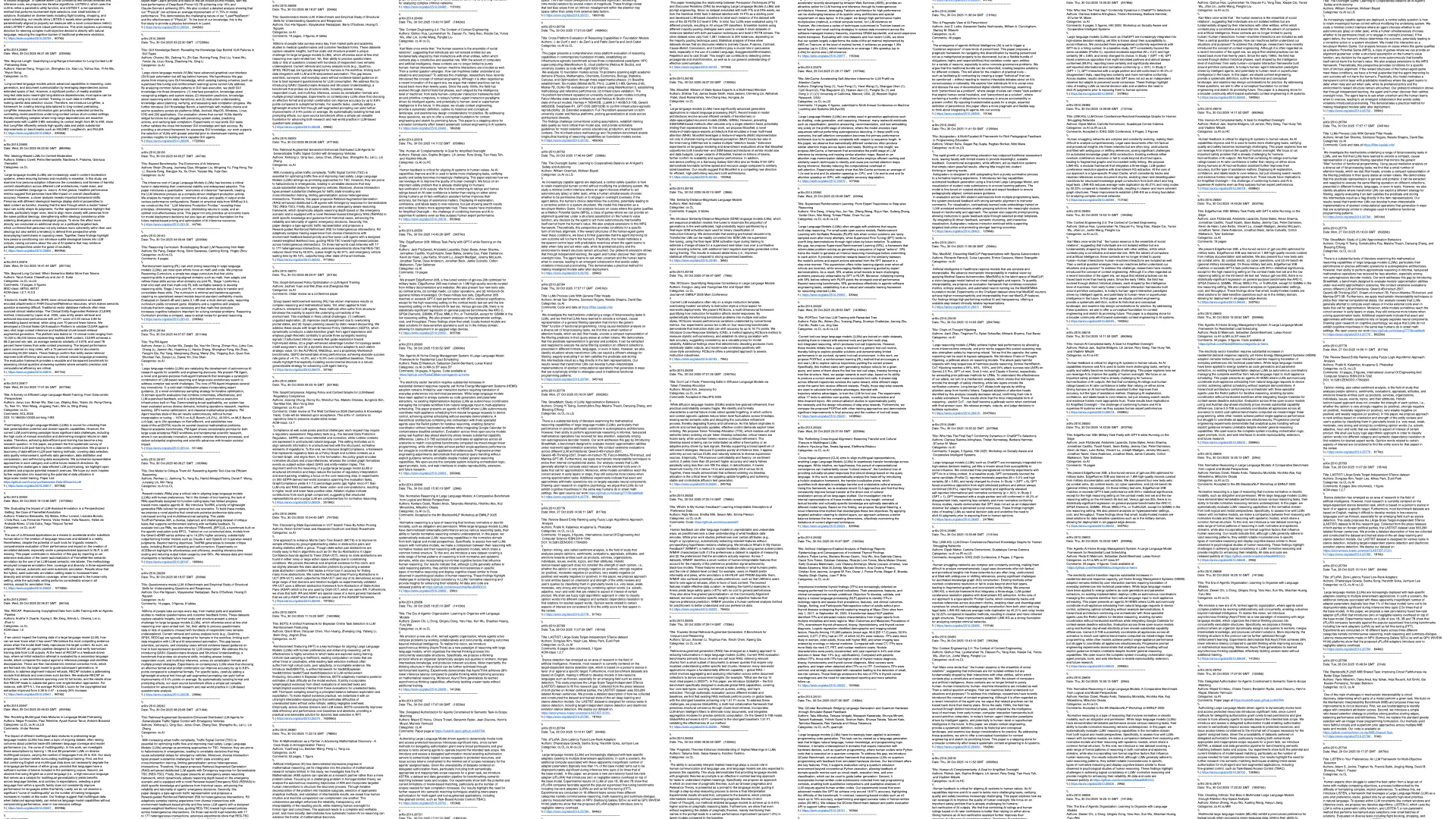 A small part of the 200-papers&#x27; arXiv digest email