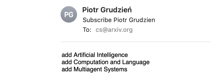 How I subscribed to the arXiv daily digest