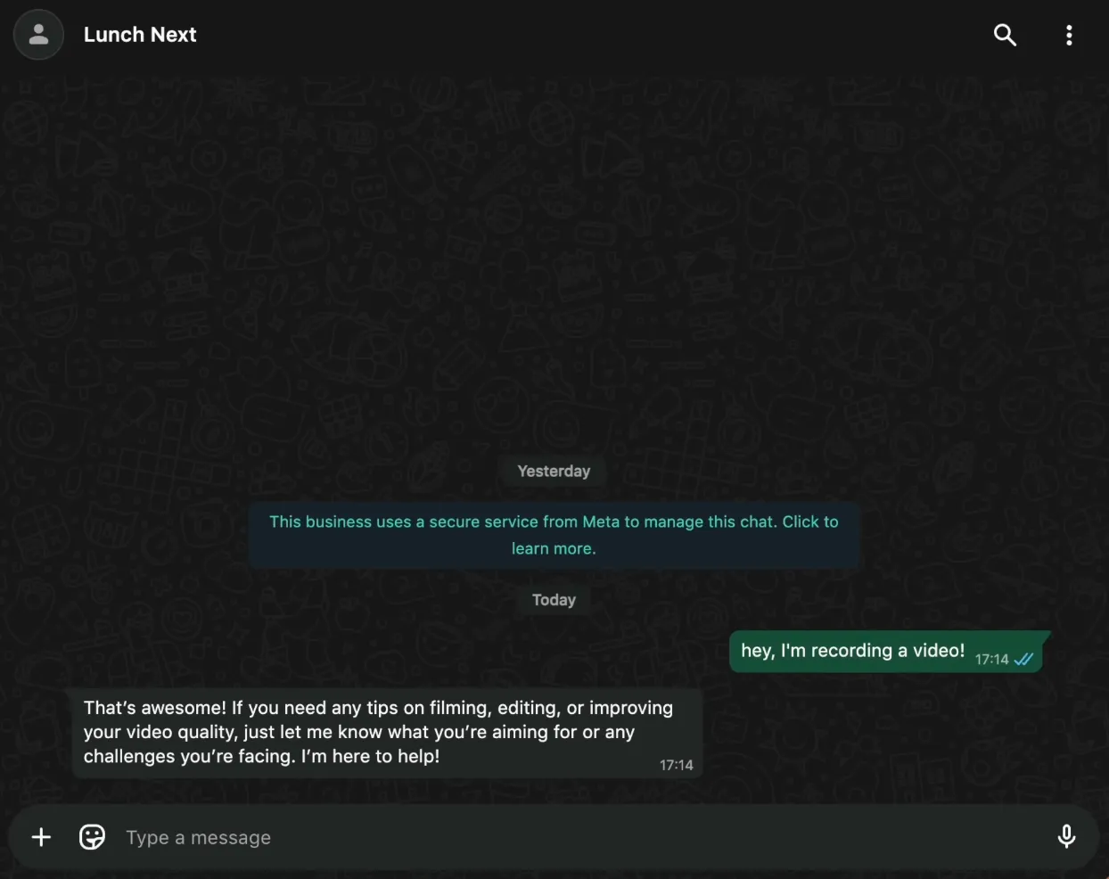 Testing conversation