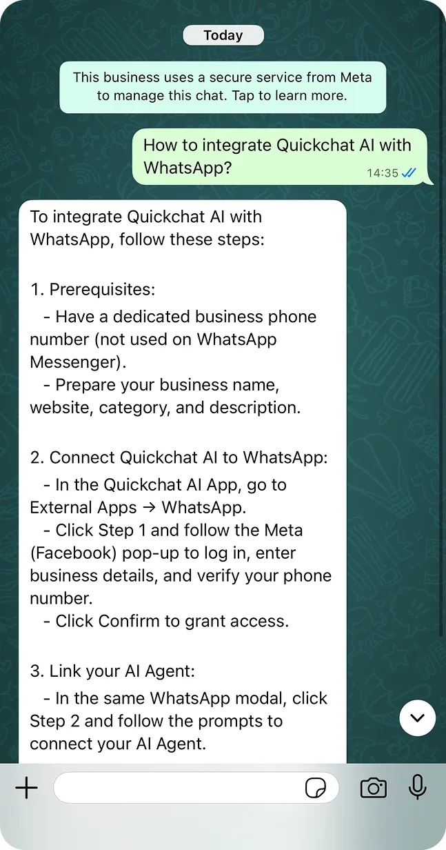 WhatsApp AI Conversation